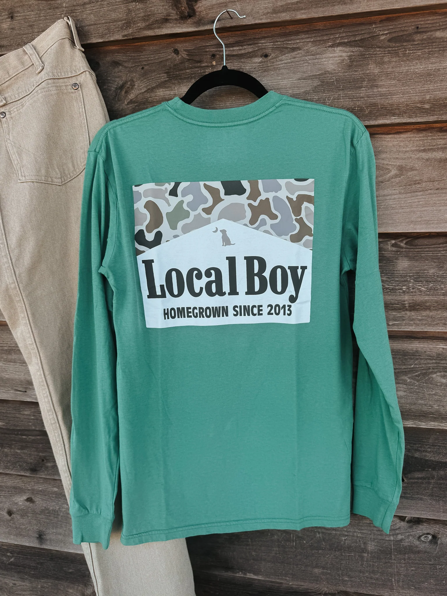 Men's Local Boy Smoked Homegrown Long Sleeve T-Shirt - Image 3