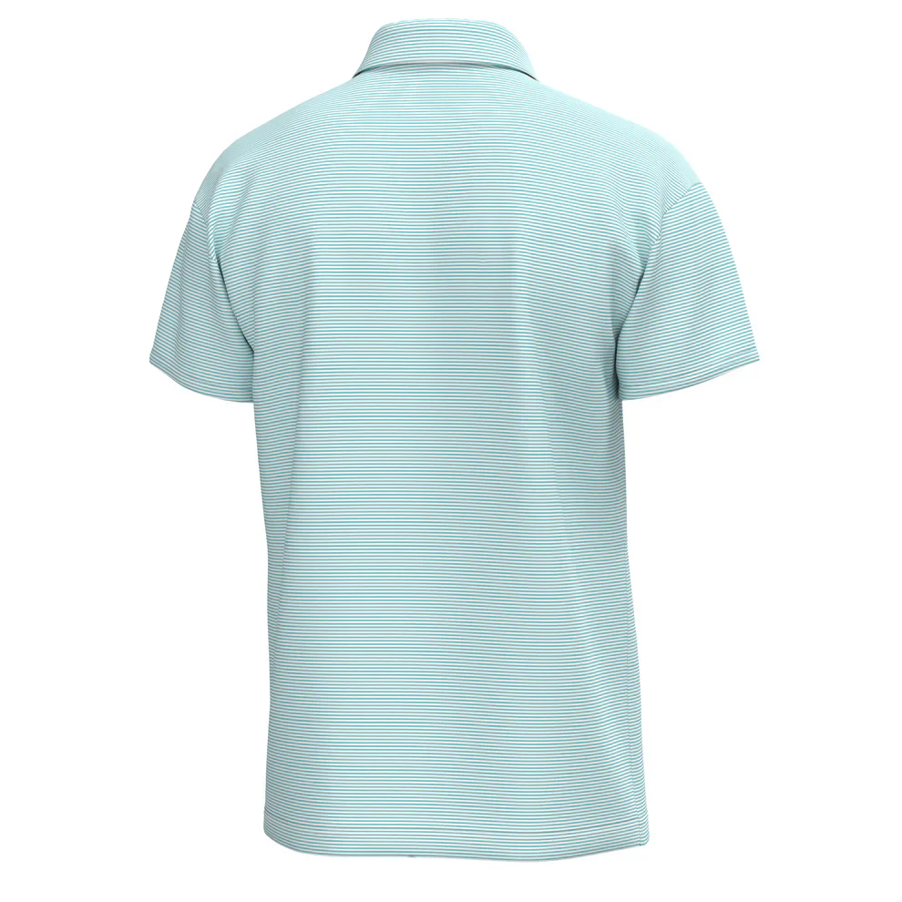 Local Boy Palms Polo in Aqua/ White - Image 2