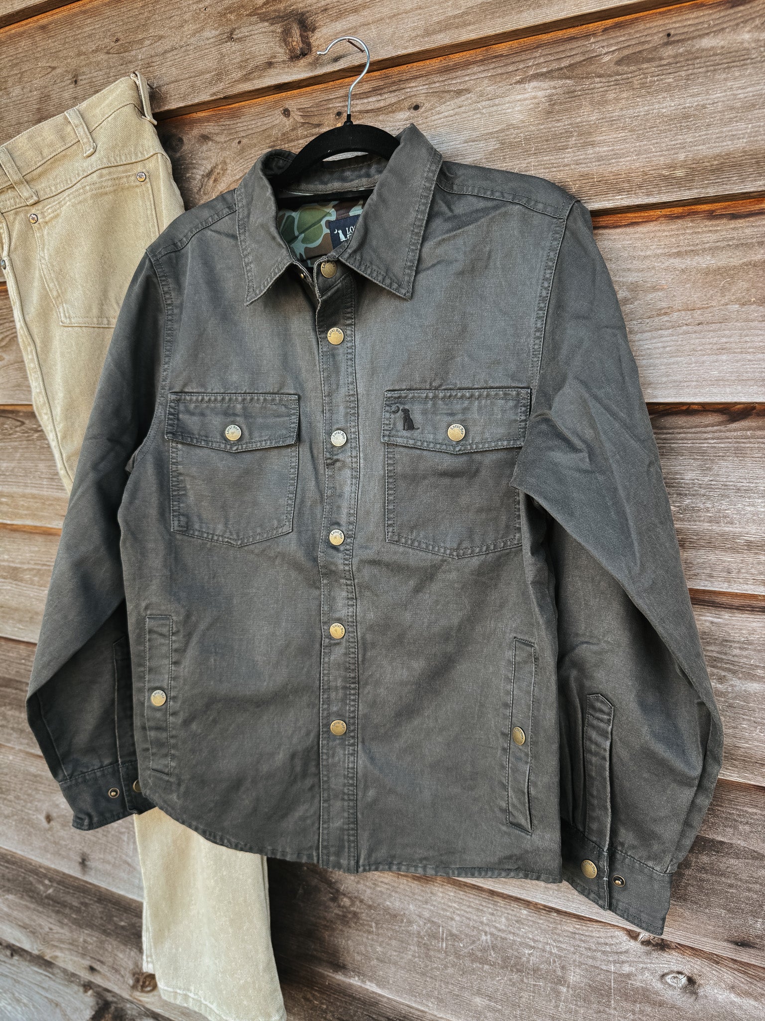 Men's Local Boy Sportsman's Shacket in Dark Brown - Image 4