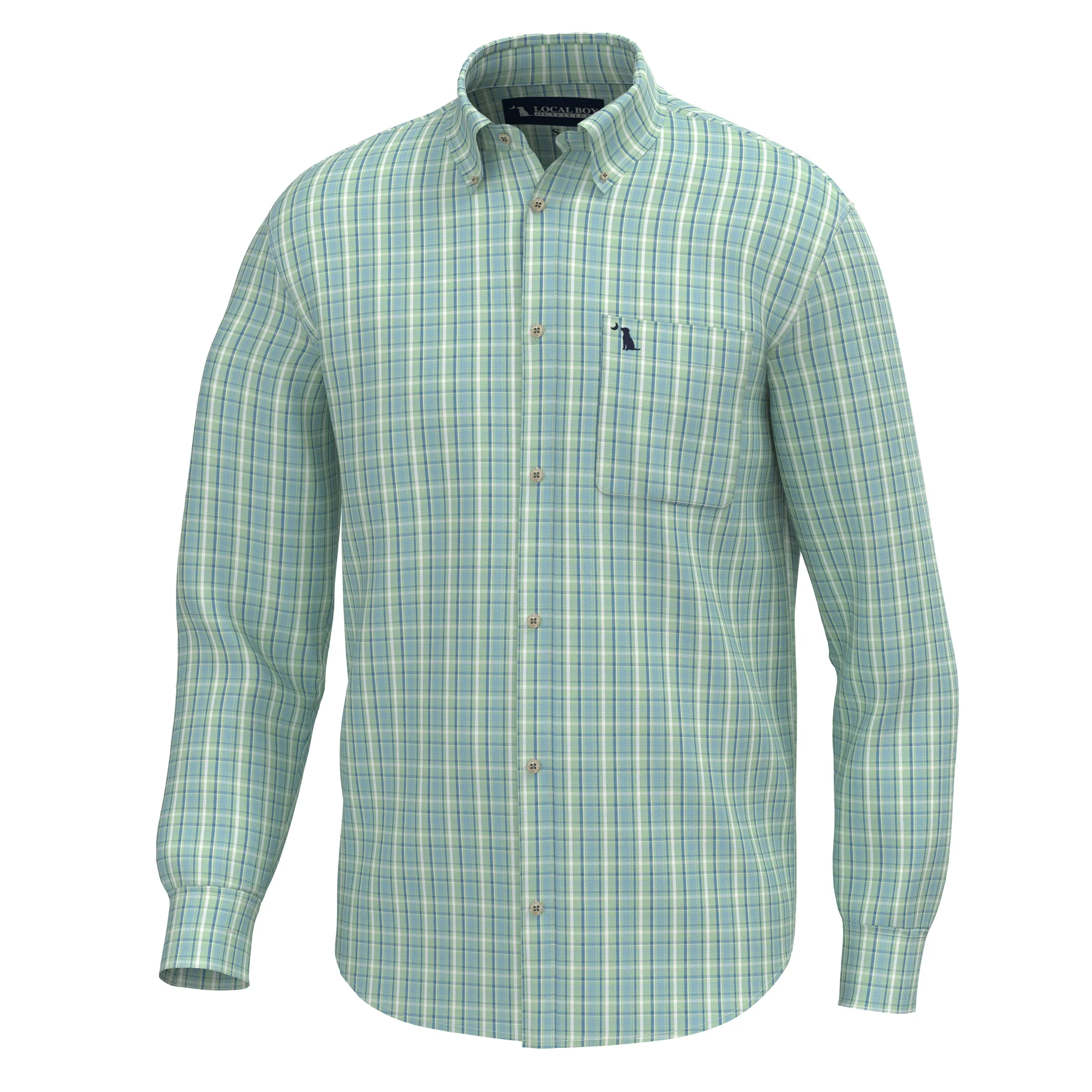 Local Boy Buffkin Dress Shirt in Sailor Blue - Image 5
