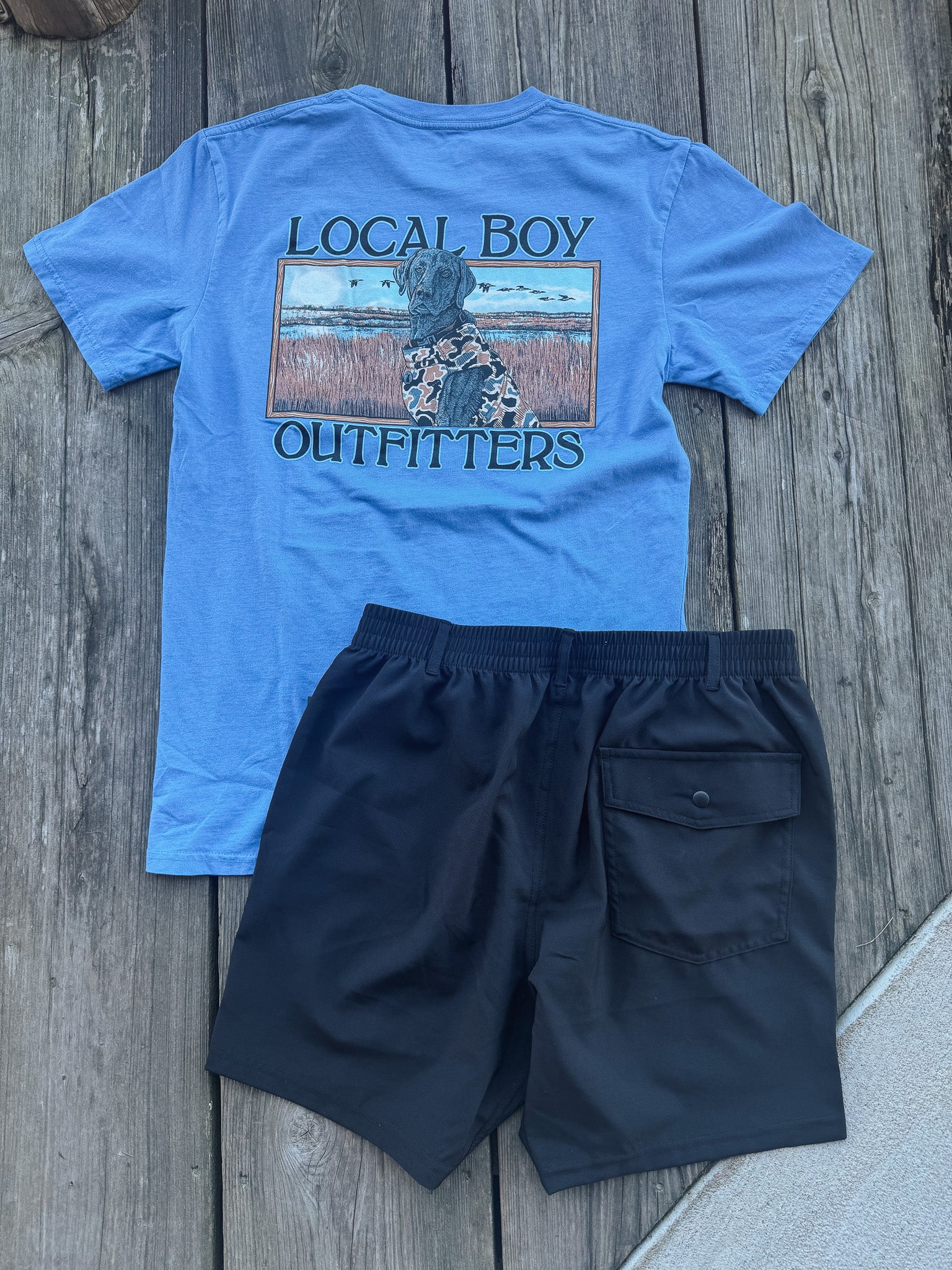 Men's Local Boy Outfitters Volley Shorts in Black - Image 5