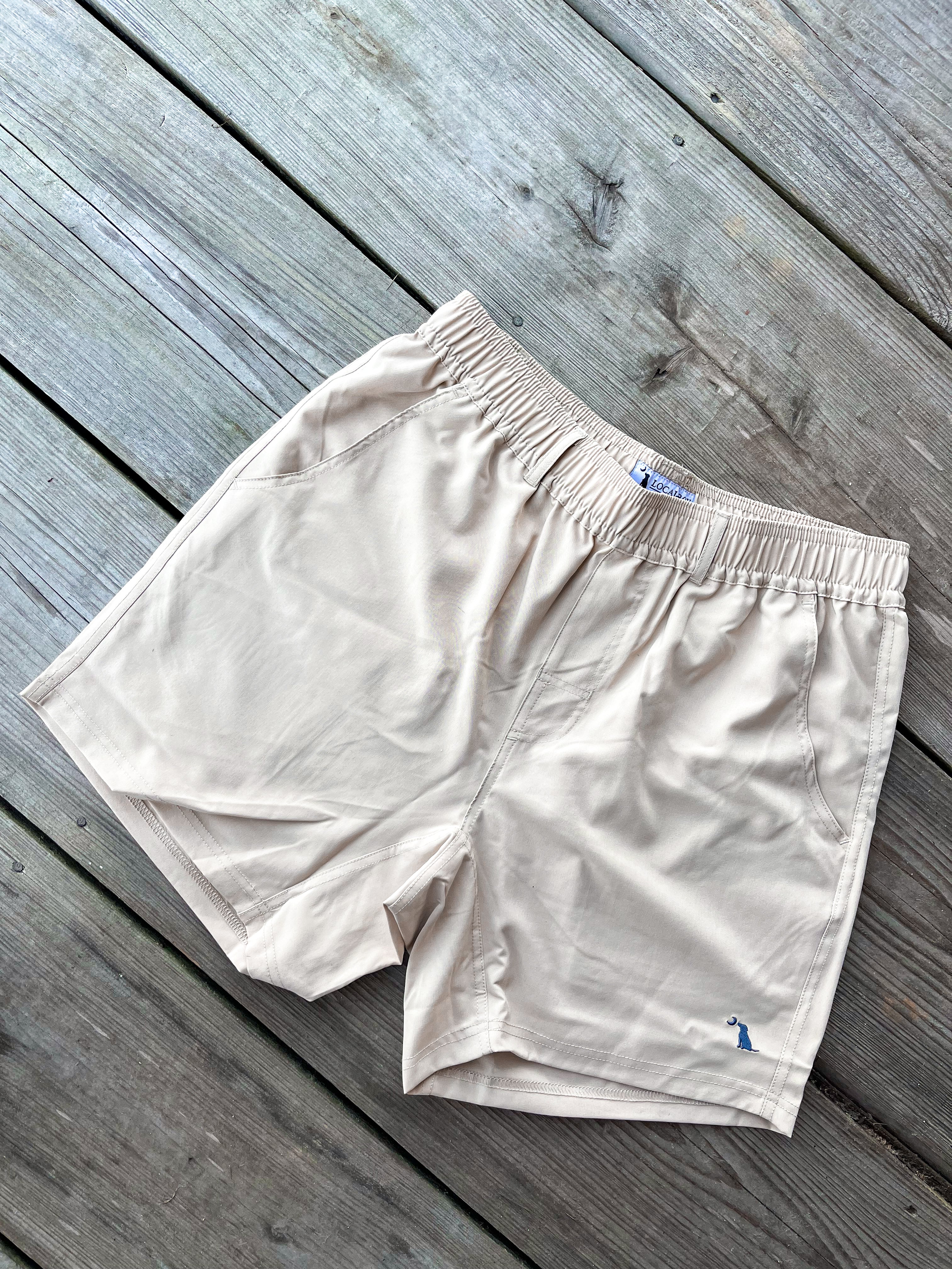 Men's Local Boy Volley Shorts in Khaki - Image 2