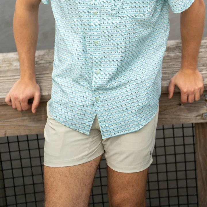 Men's Local Boy Volley Shorts in Khaki - Image 8