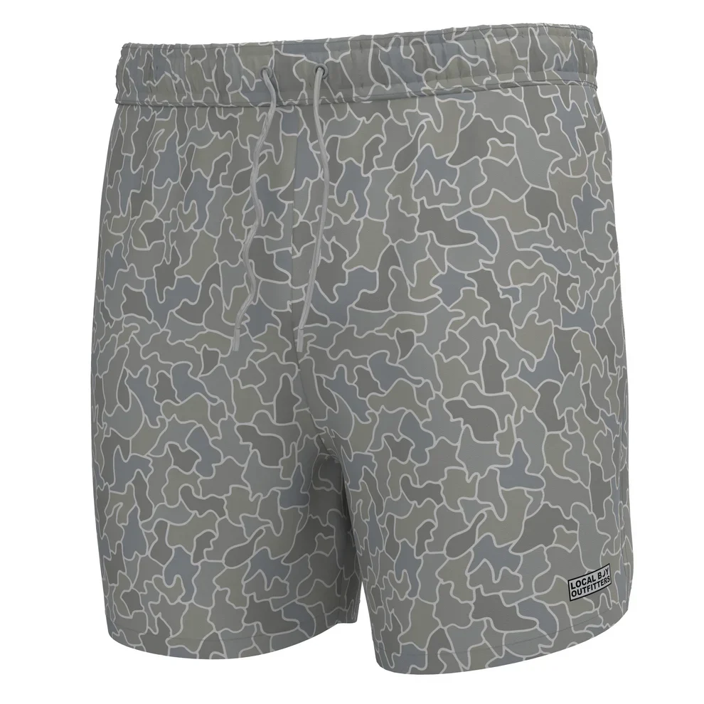 Men's Local Boy Bayview Swim Trunk in Cobblestone Gray