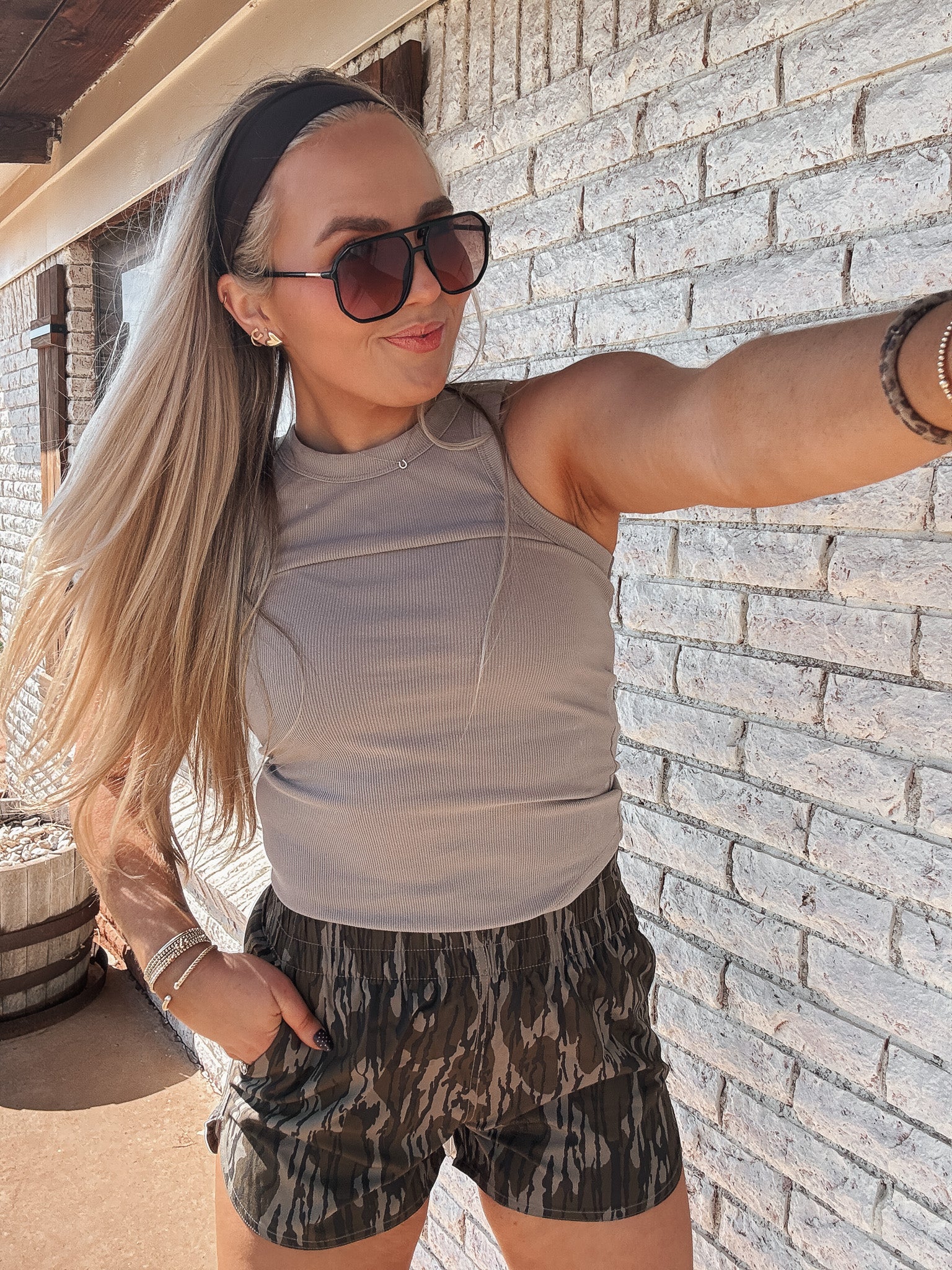 Local Girl Outfitters High-Waisted Volley Shorts in Bottomland - Image 8