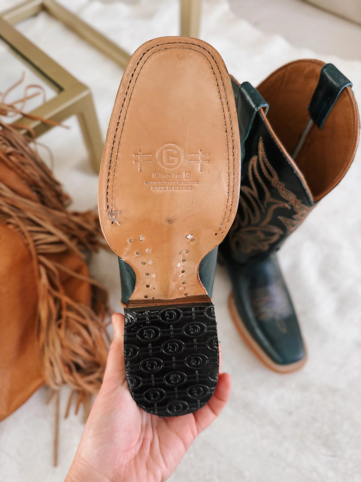 Women's Circle G Embroidery Boots - Image 5