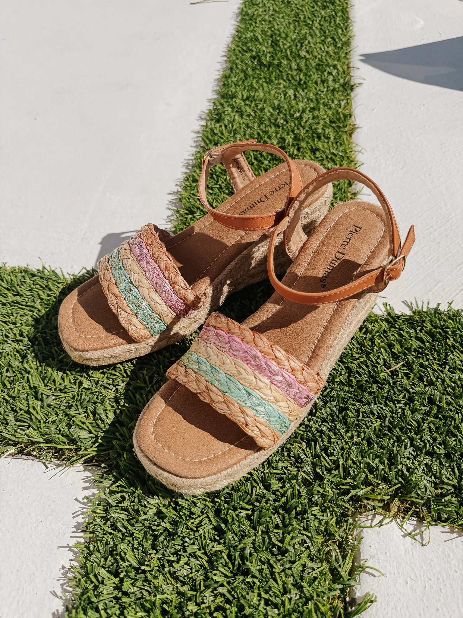 Seaside Stroll Wedges in Tan/Multi - Image 6