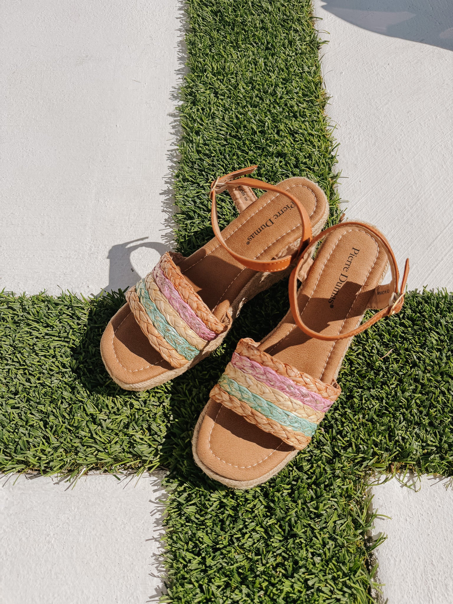 Seaside Stroll Wedges in Tan/Multi - Image 7