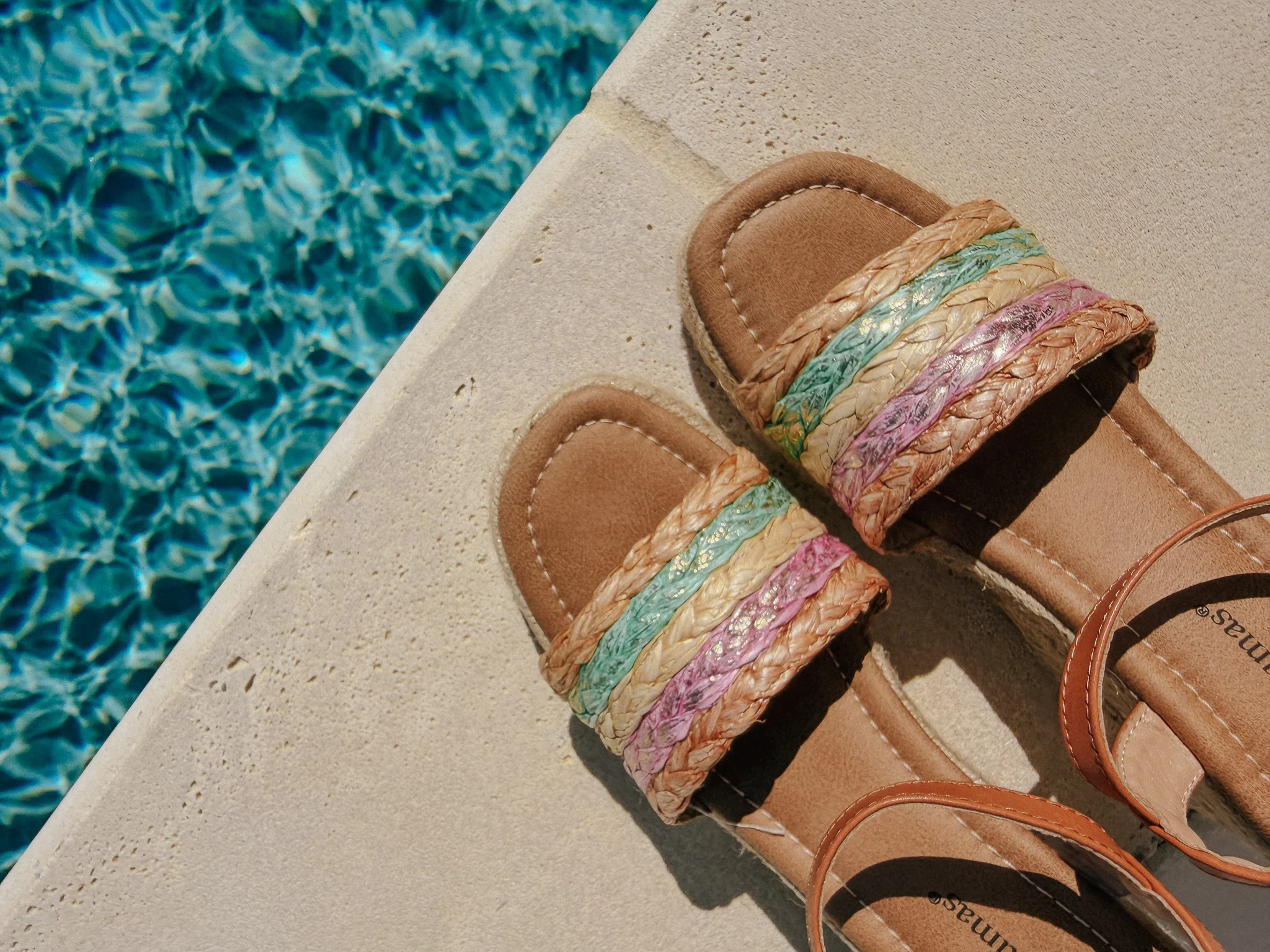 Seaside Stroll Wedges in Tan/Multi - Image 9