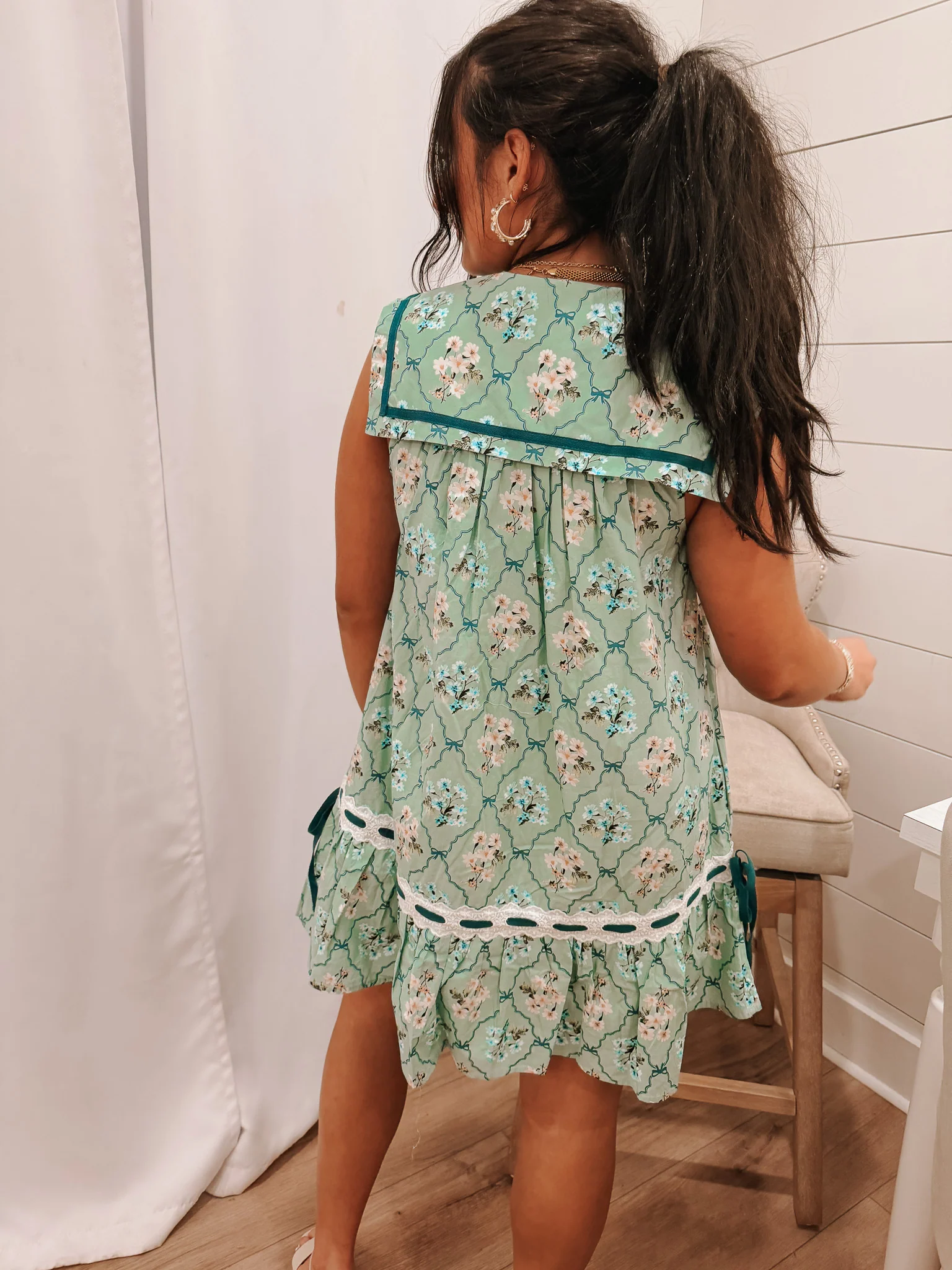 Vintage Garden Floral Dress - Image 3