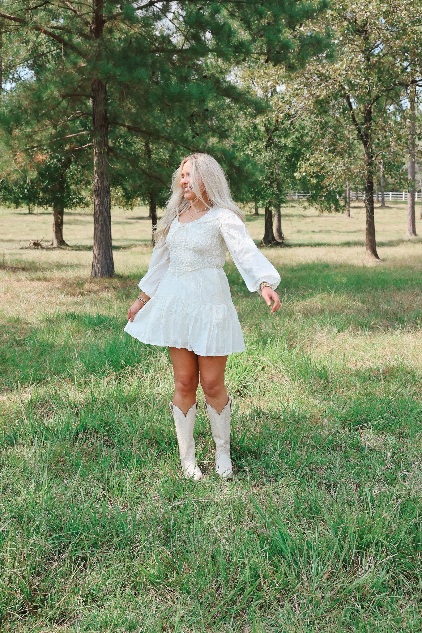 Sweet Sunset Cream Dress - Image 5