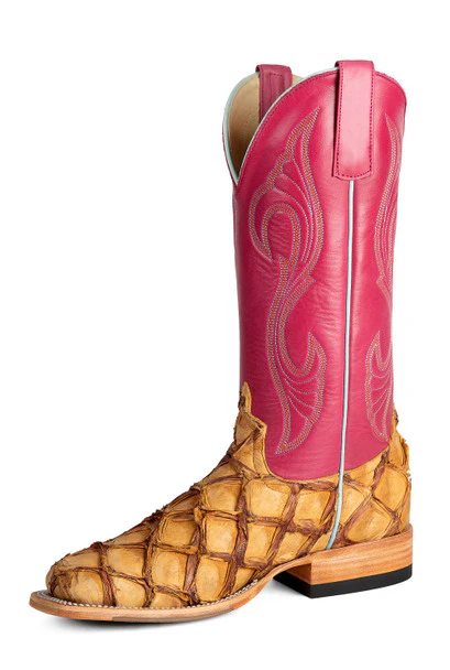 Women's Macie Bean Pink Antique Saddle Pirarucu Boots - Image 2