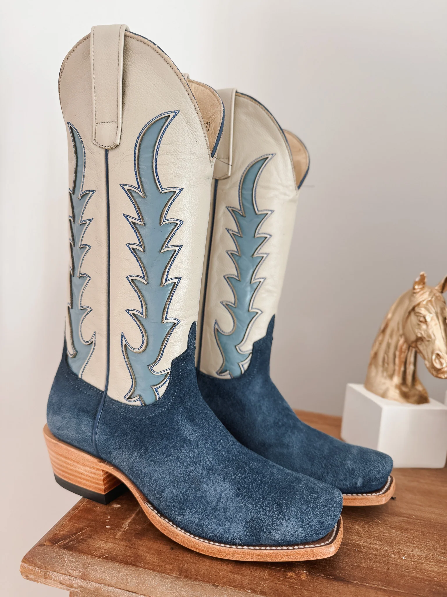 Women's Macie Bean Blue Suede Boots - Image 4