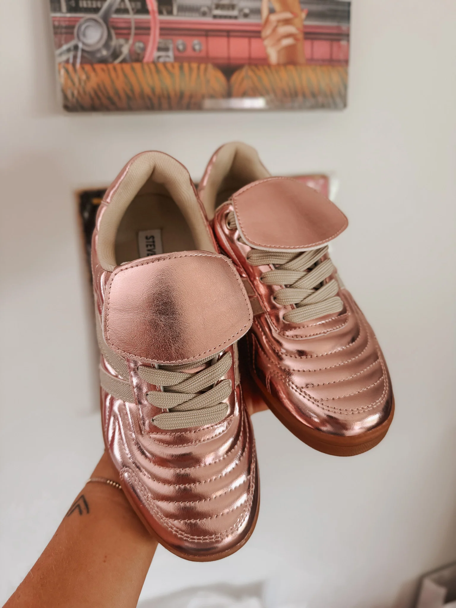 Steve Madden Women's Madrid Sneakers in Pink Metal - Image 12