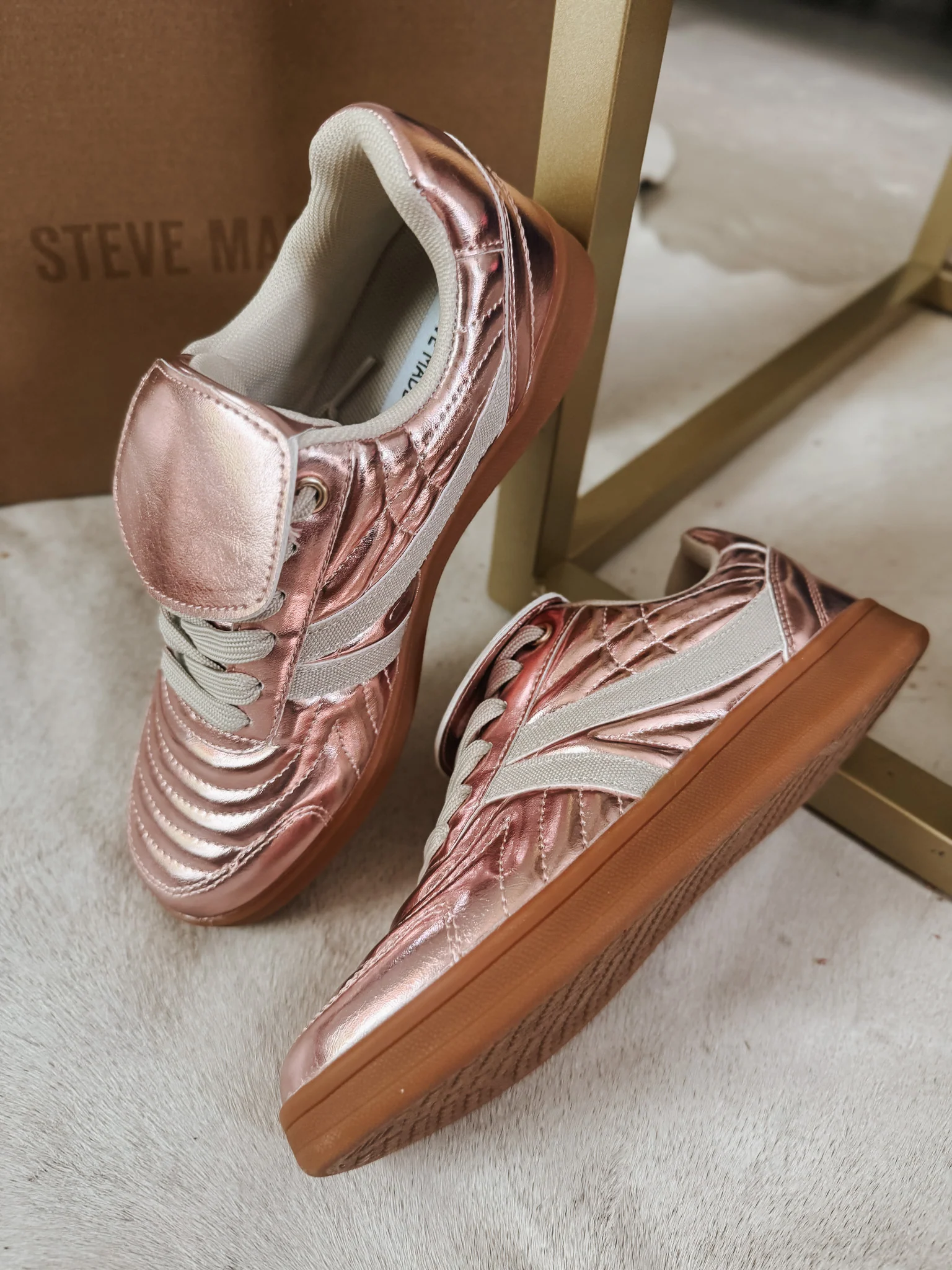 Steve Madden Women's Madrid Sneakers in Pink Metal - Image 17