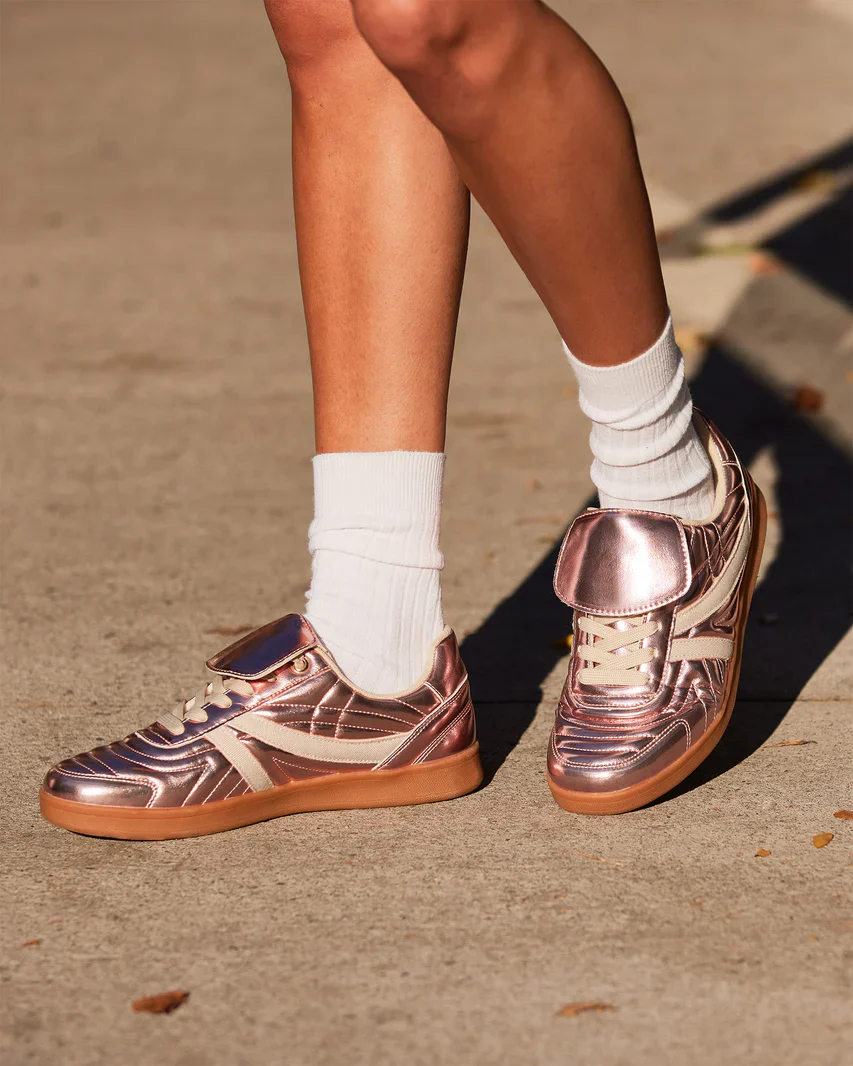 Steve Madden Women's Madrid Sneakers in Pink Metal - Image 5