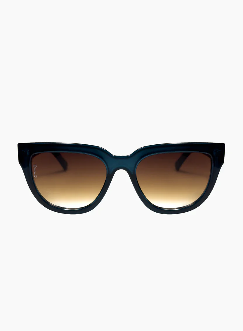 Mara Transparent Navy Brown Fade Sunglasses - Image 3