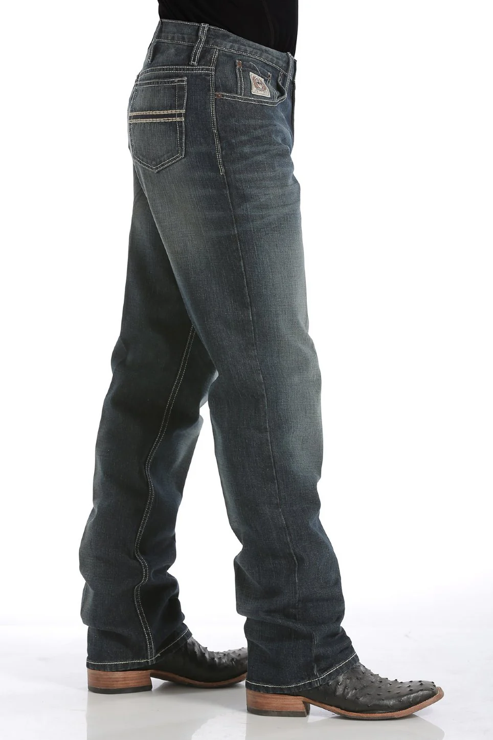 Men's Cinch Relaxed Fit White Label Dark Stone Jeans - Image 3