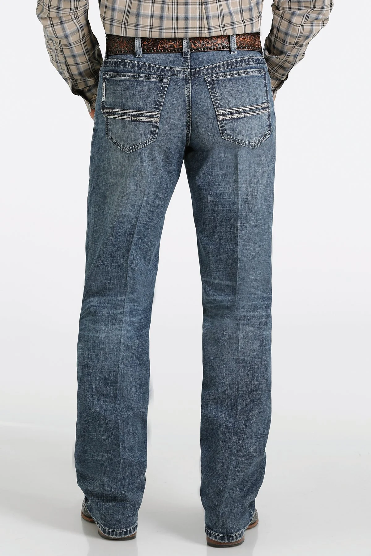 Men's Cinch Relaxed Fit ArenaFlex White Label Medium Stone Jeans - Image 3
