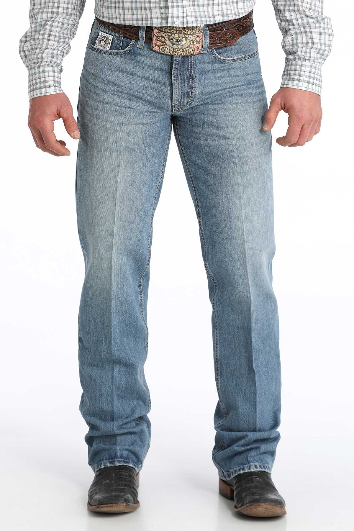 Men's Cinch Relaxed Fit White Label Jeans - Medium Stone