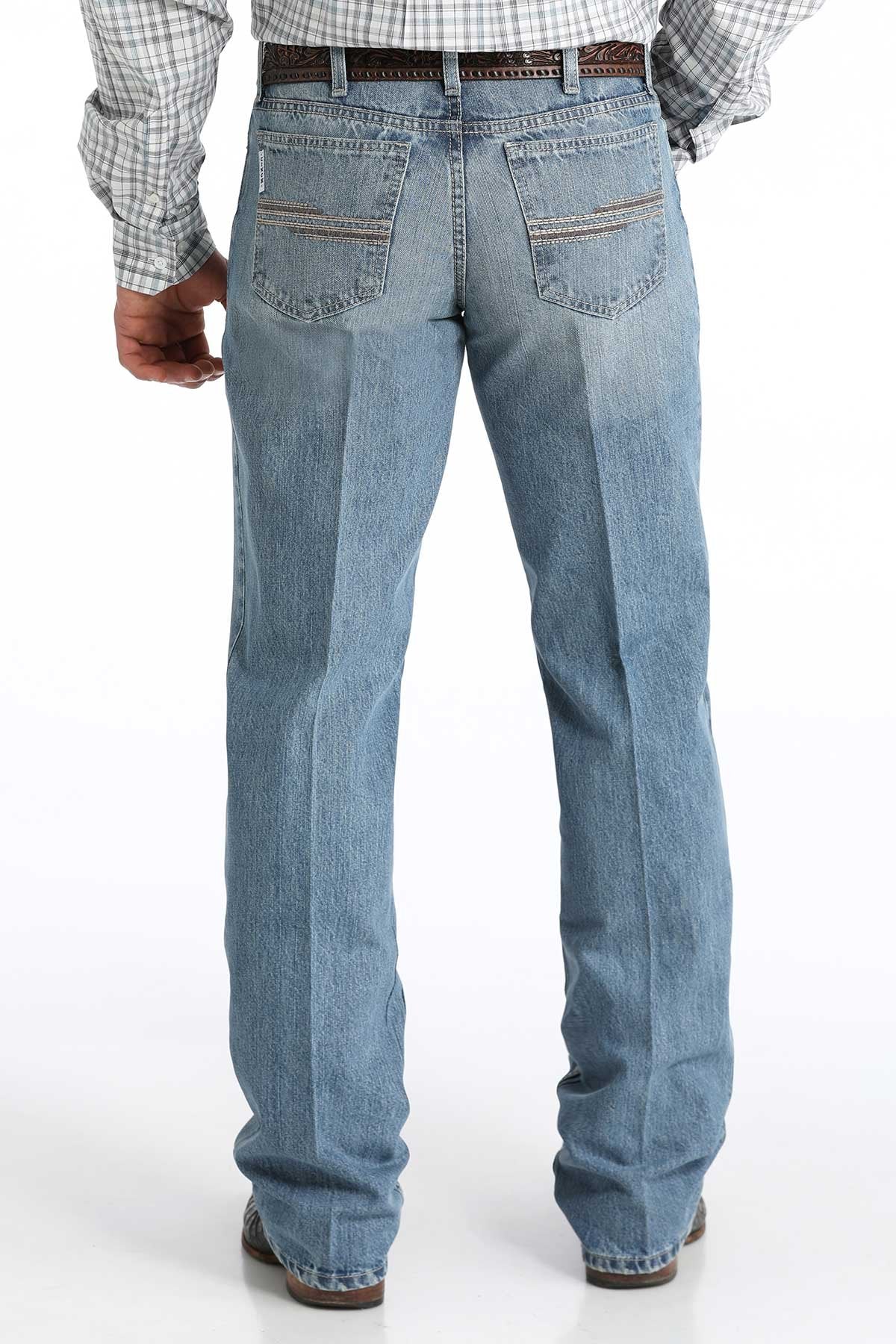 Men's Cinch Relaxed Fit White Label Jeans - Medium Stone - Image 2