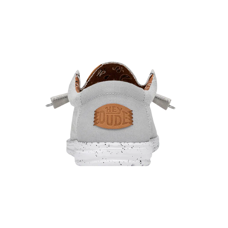 Men's Hey Dude Wally Washed Canvas Light Grey - Image 10