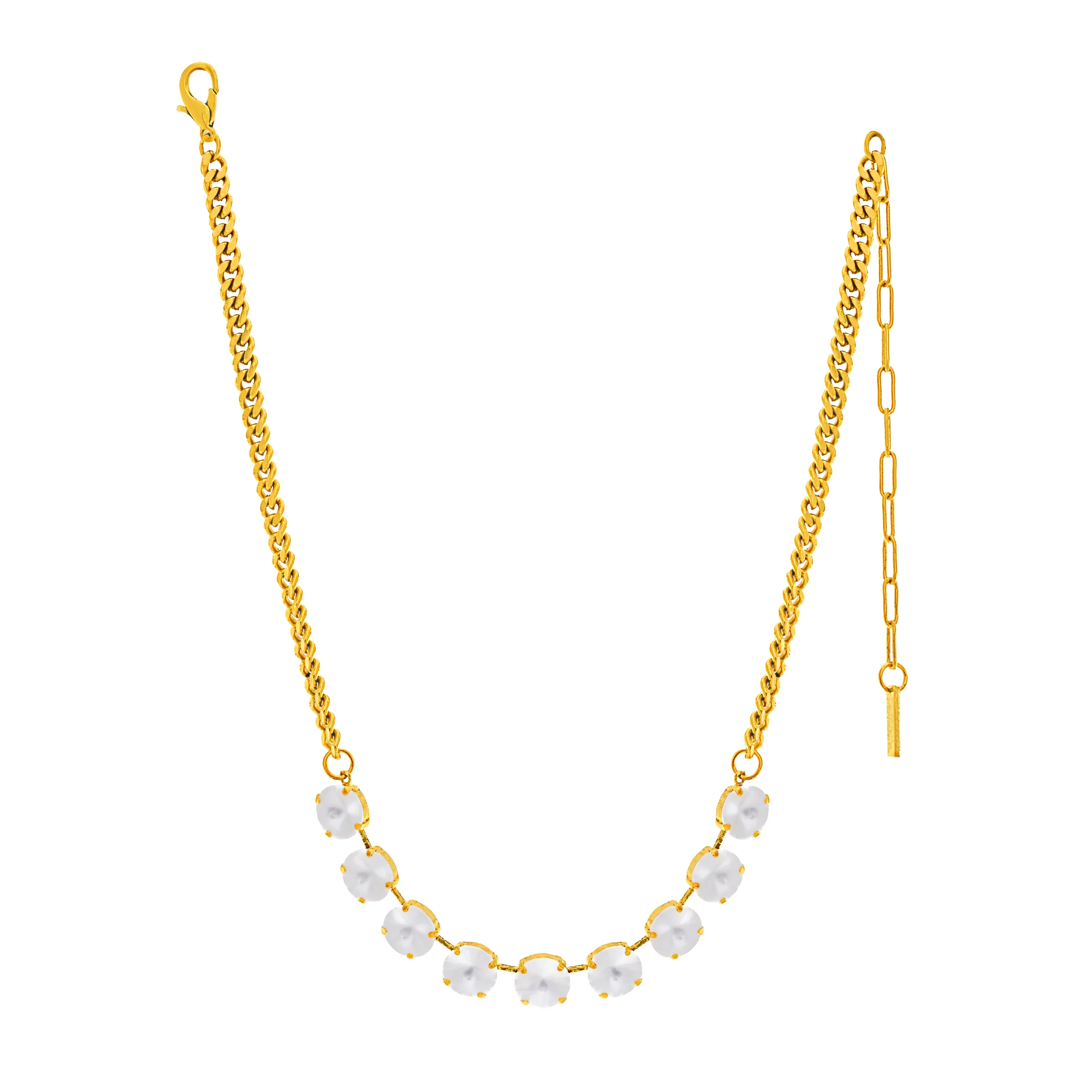 Mini Sofia Necklace in White Matte