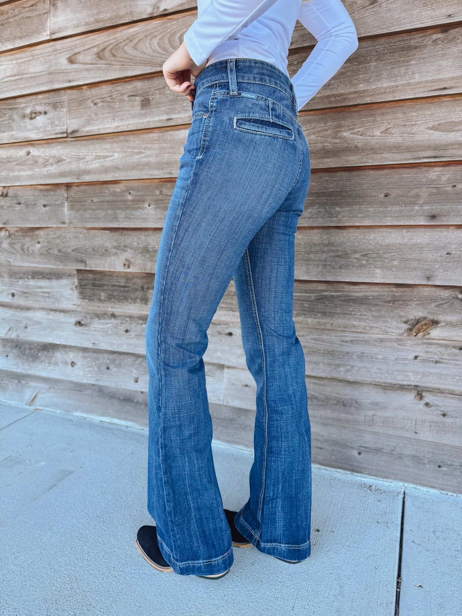 Women's Cinch Slim Fit Lynden Dark Stone Jean - Image 6