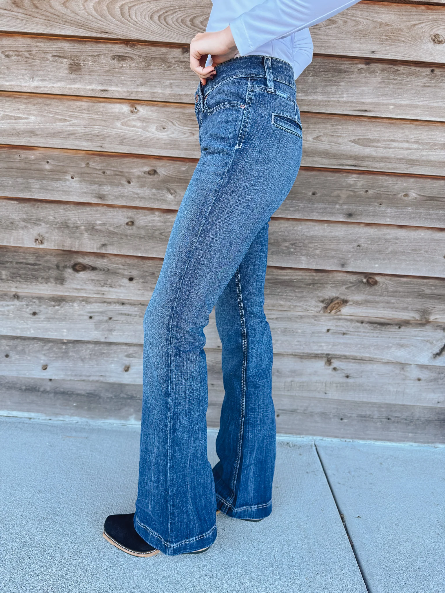 Women's Cinch Slim Fit Lynden Dark Stone Jean - Image 7