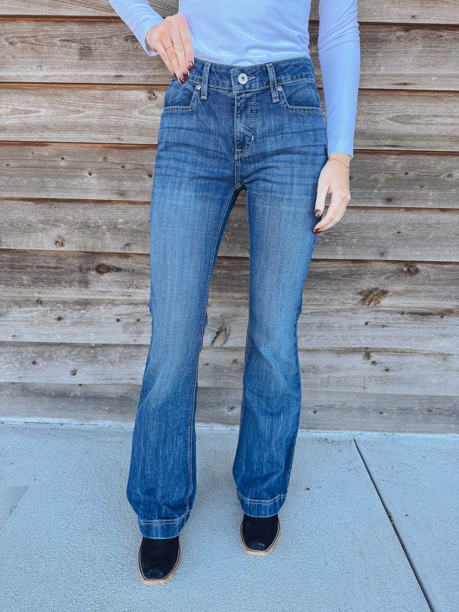 Women's Cinch Slim Fit Lynden Dark Stone Jean - Image 9
