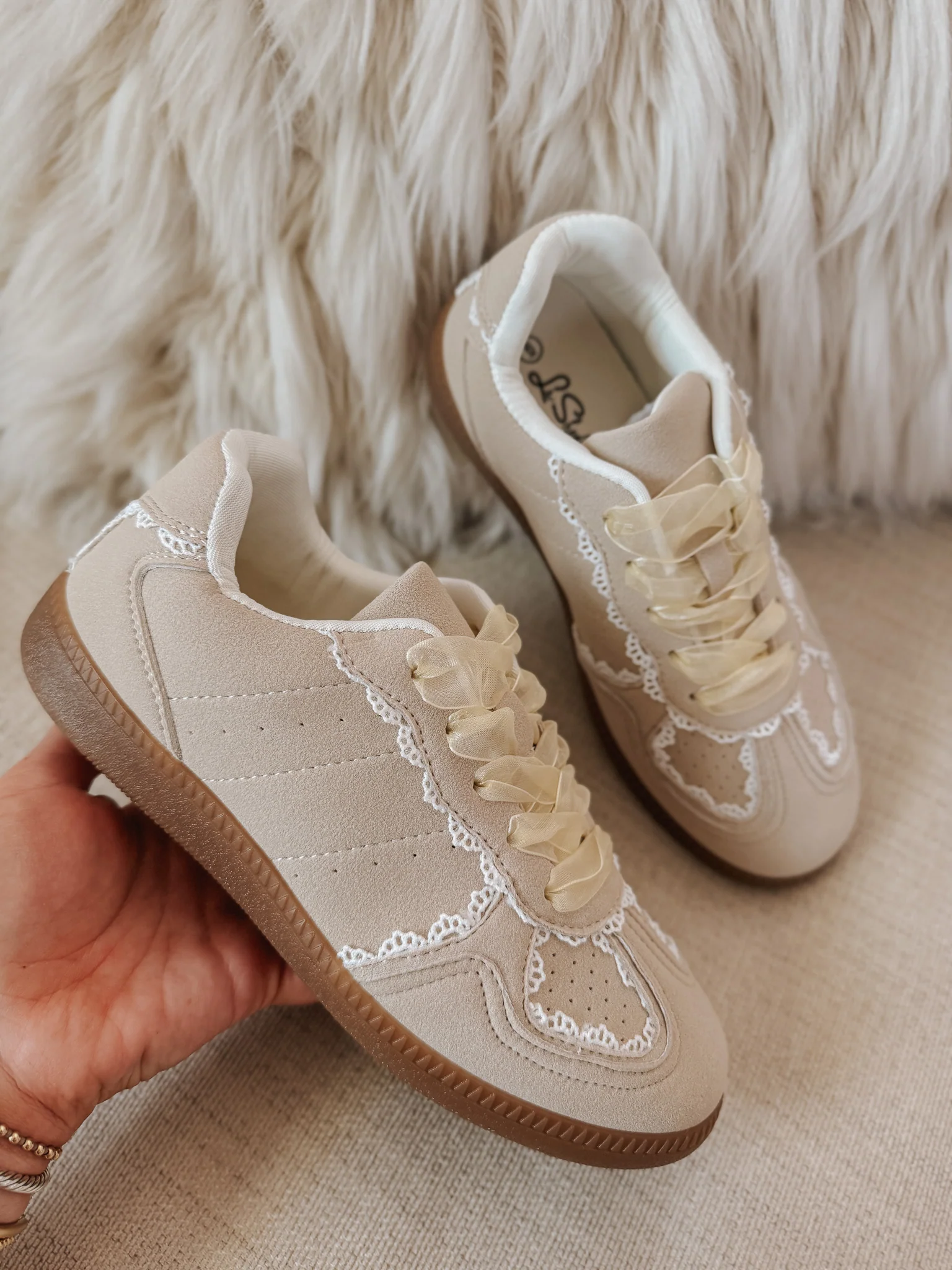 Run the Show Beige Sneakers - Image 5
