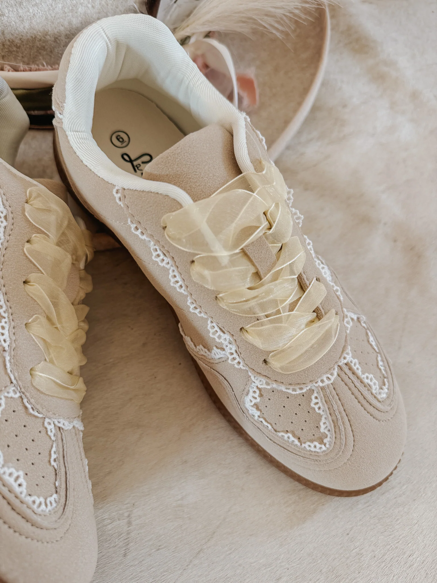 Run the Show Beige Sneakers - Image 7