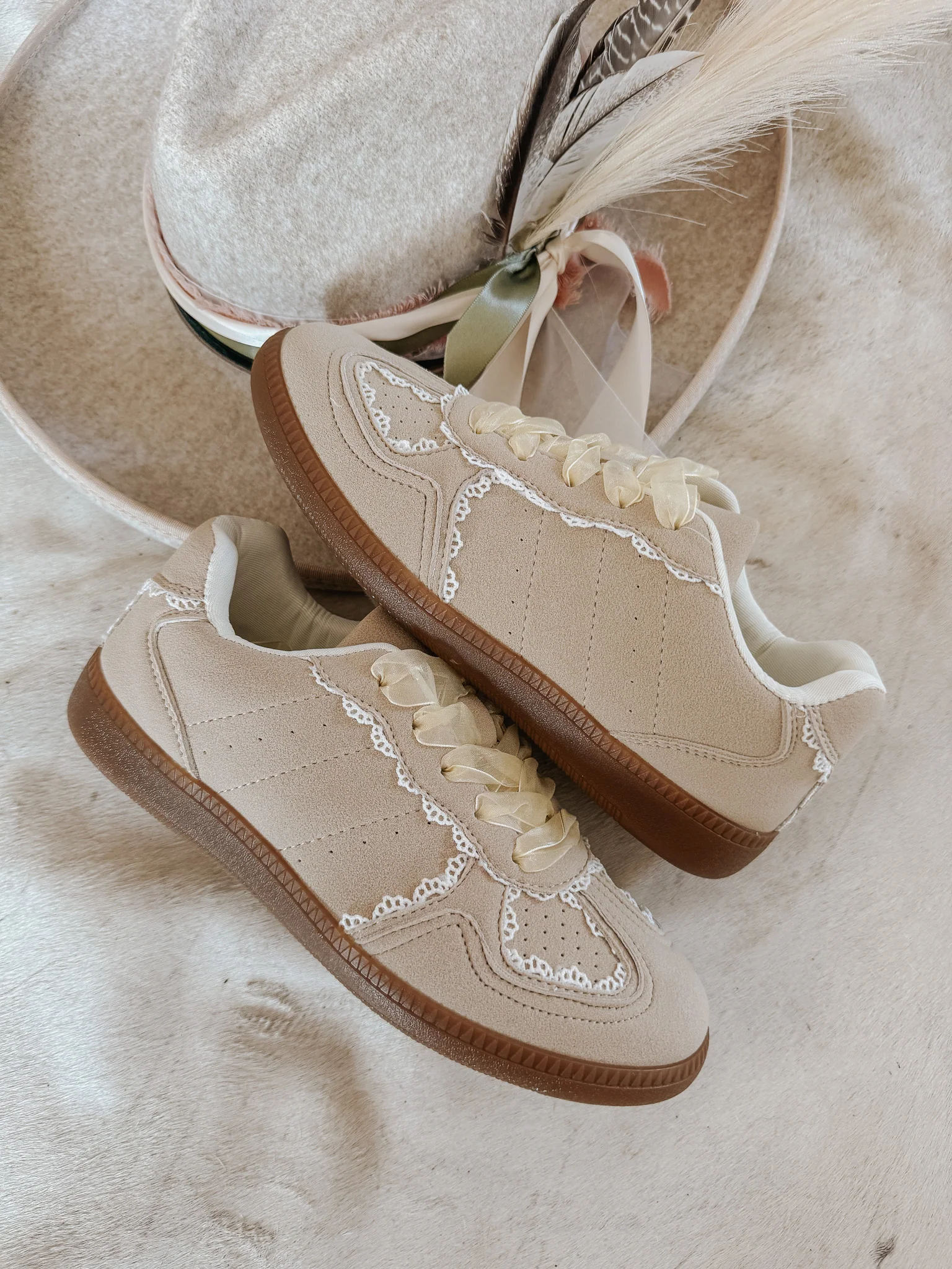 Run the Show Beige Sneakers - Image 8