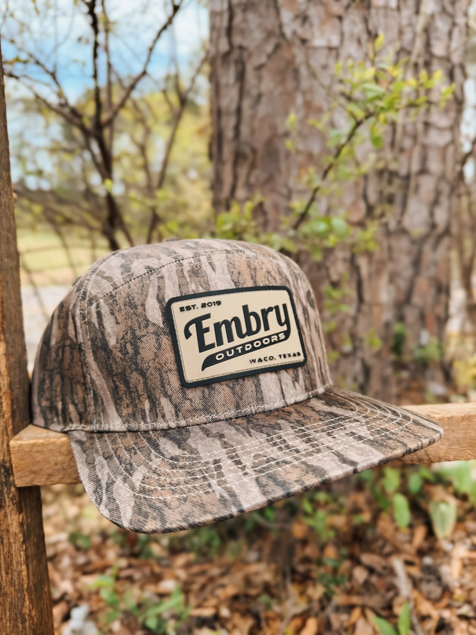 Embry Outdoors 6 Panel Hat - Mossy Oak New Bottomland - Image 3