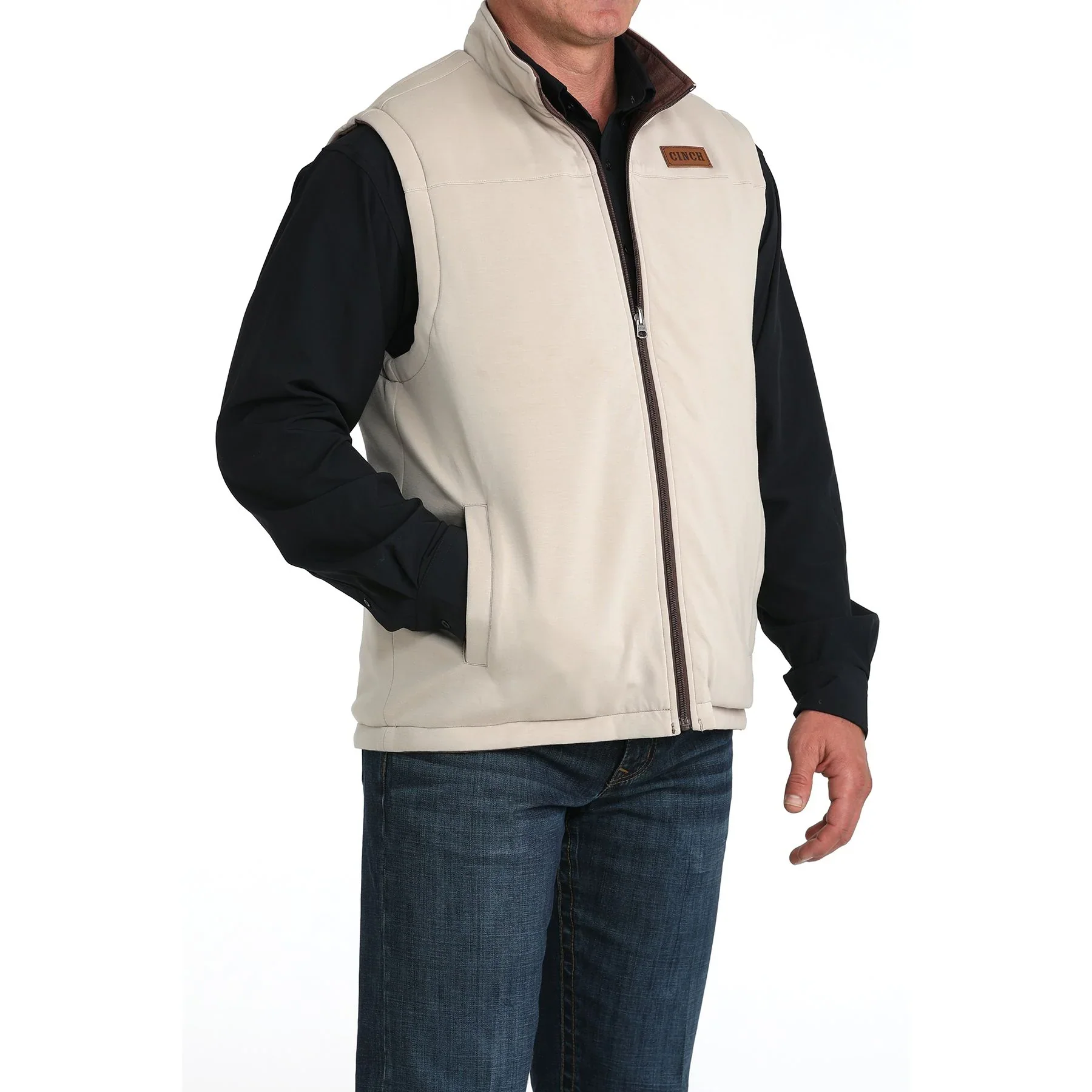 Men's Cinch Reversible Burgundy/Cream Vest - Image 8