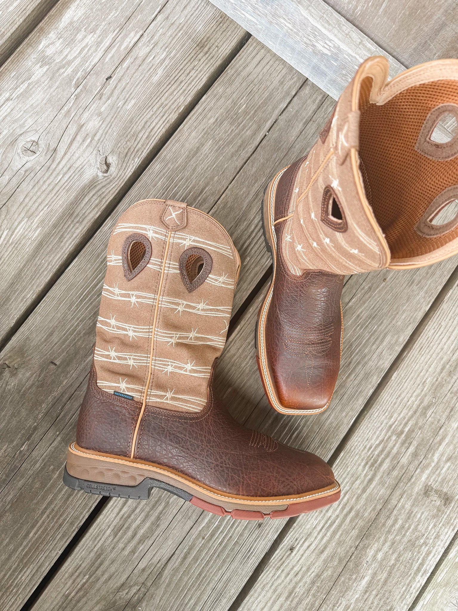 Men's Twisted X 12" Waterproof Alloy Toe Western Work Boot - Image 3