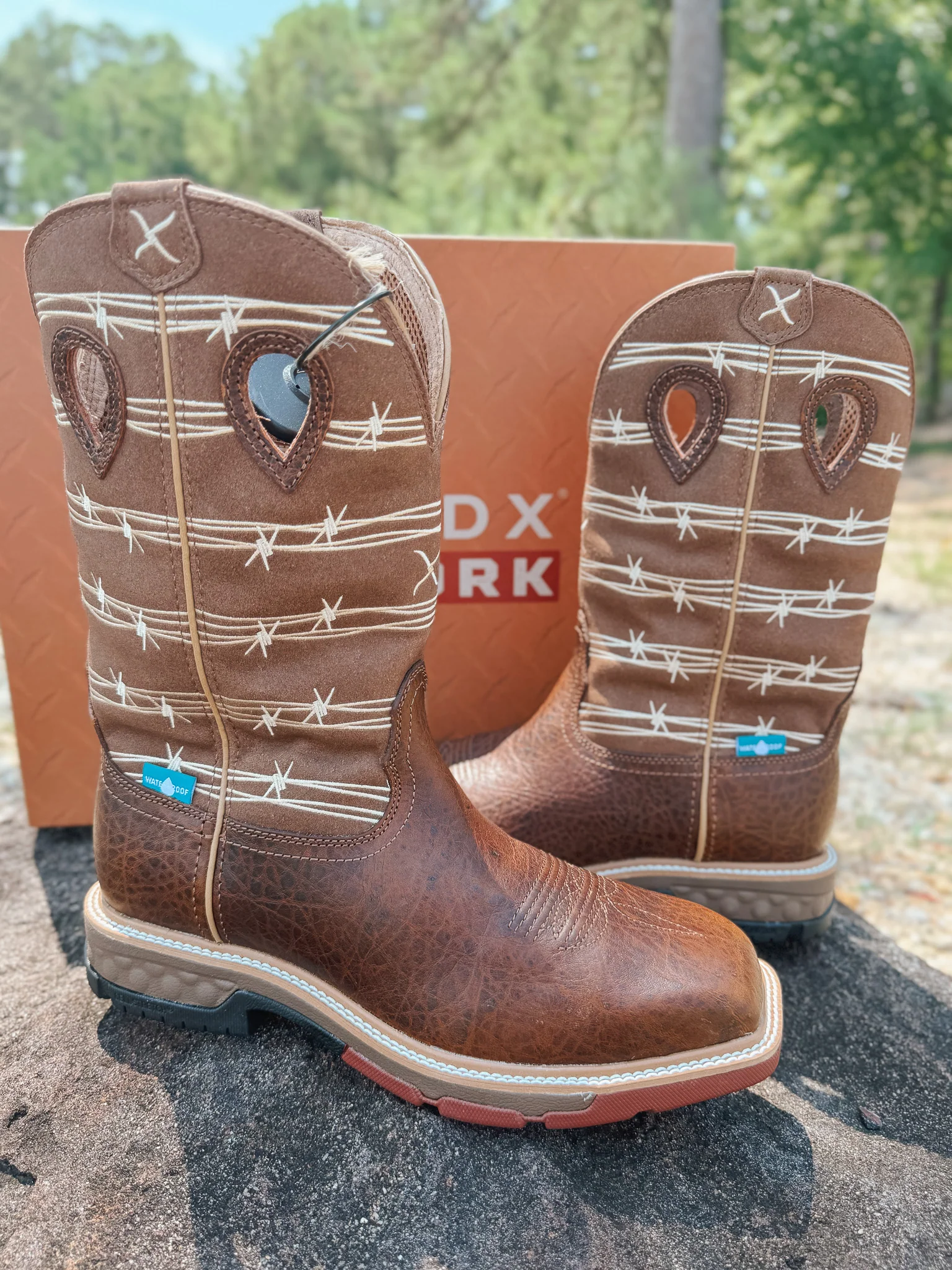Men's Twisted X 12" Waterproof Alloy Toe Western Work Boot - Image 5