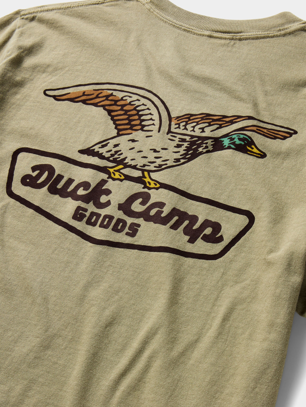 Men's Duck Camp DC Shop Vintage Khaki T-Shirt - Image 4