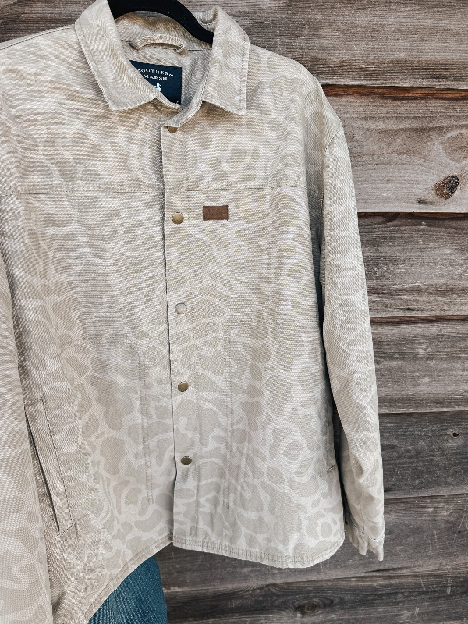 Men's Southern Marsh Camo Bishop Rugged Canvas Jacket in Tan - Image 5