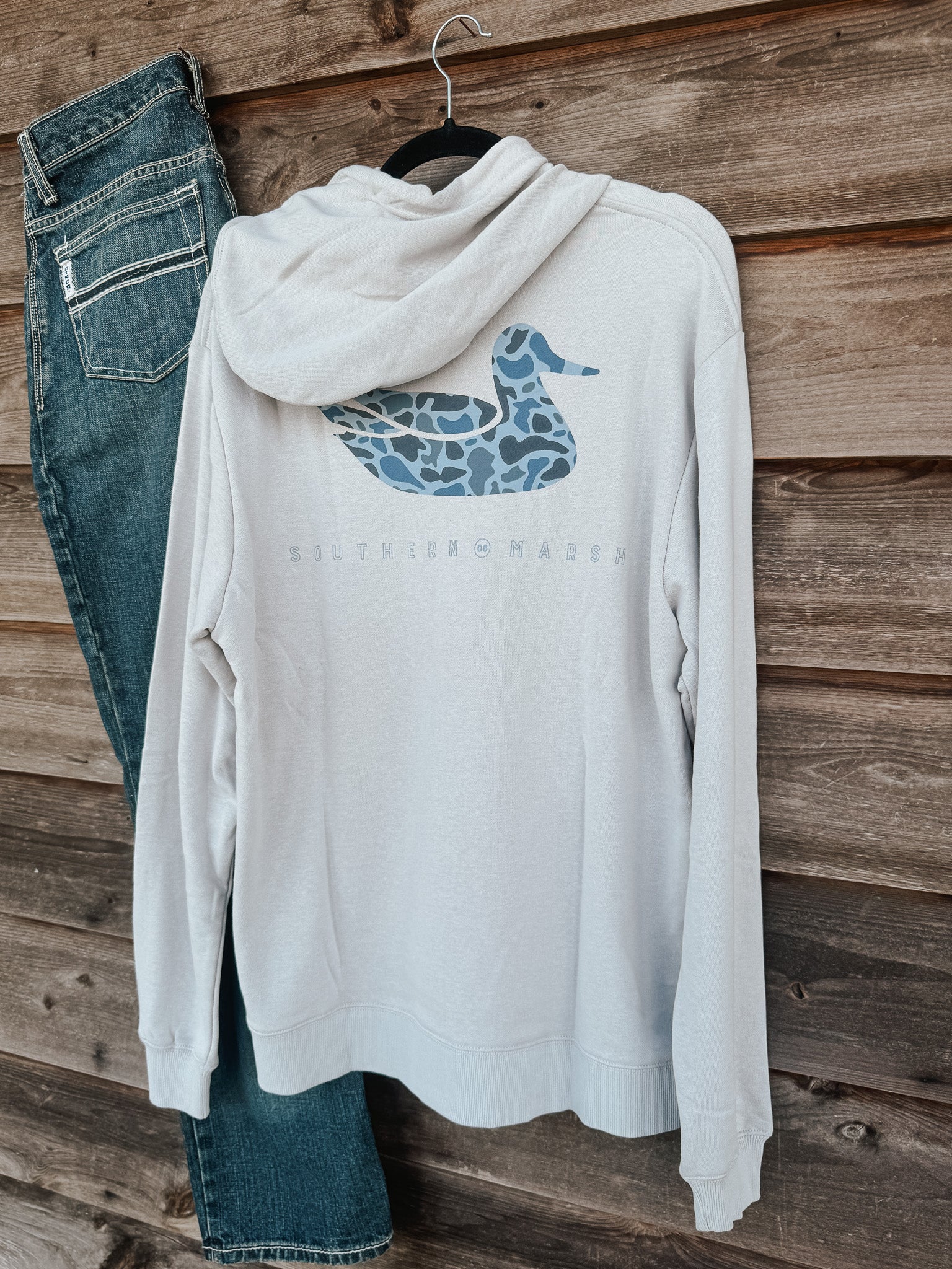 Men's Southern Marsh Surfside Hoodie - Duck Originals in Gray - Image 9