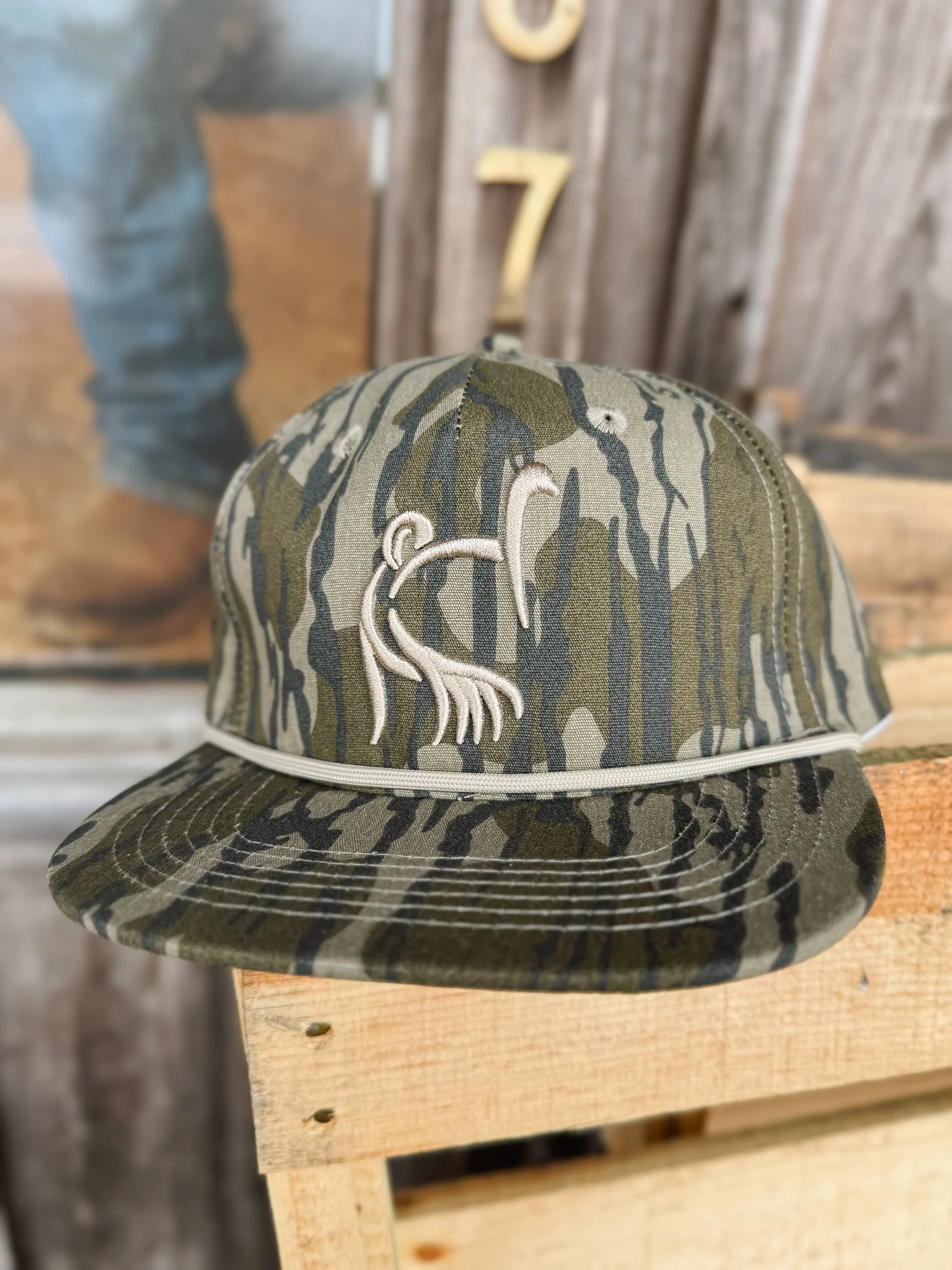 Ol' Tom X Lost Hat Goat Rope Cap in Mossy Oak Bottomland - Image 5