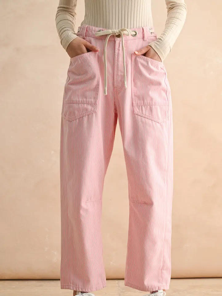 Bubblegum Stripes Barrel Jeans - Image 2