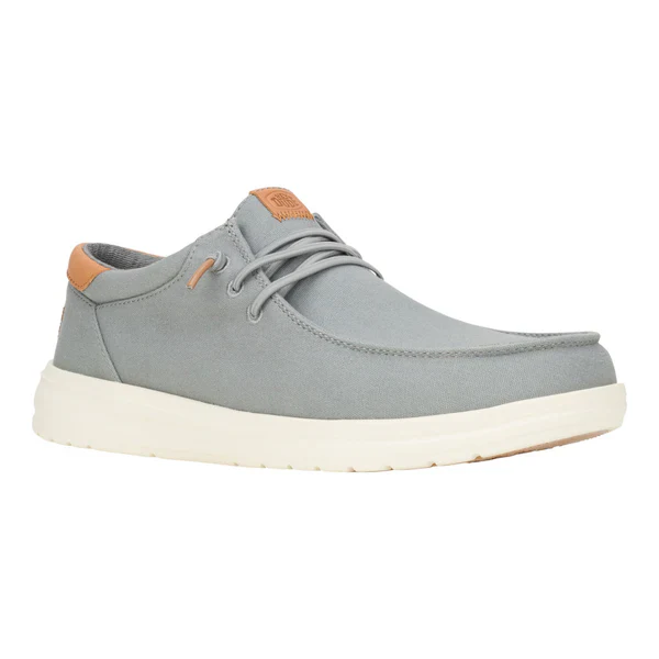 Men's Hey Dude Paul Canvas in Monument Grey - Image 9
