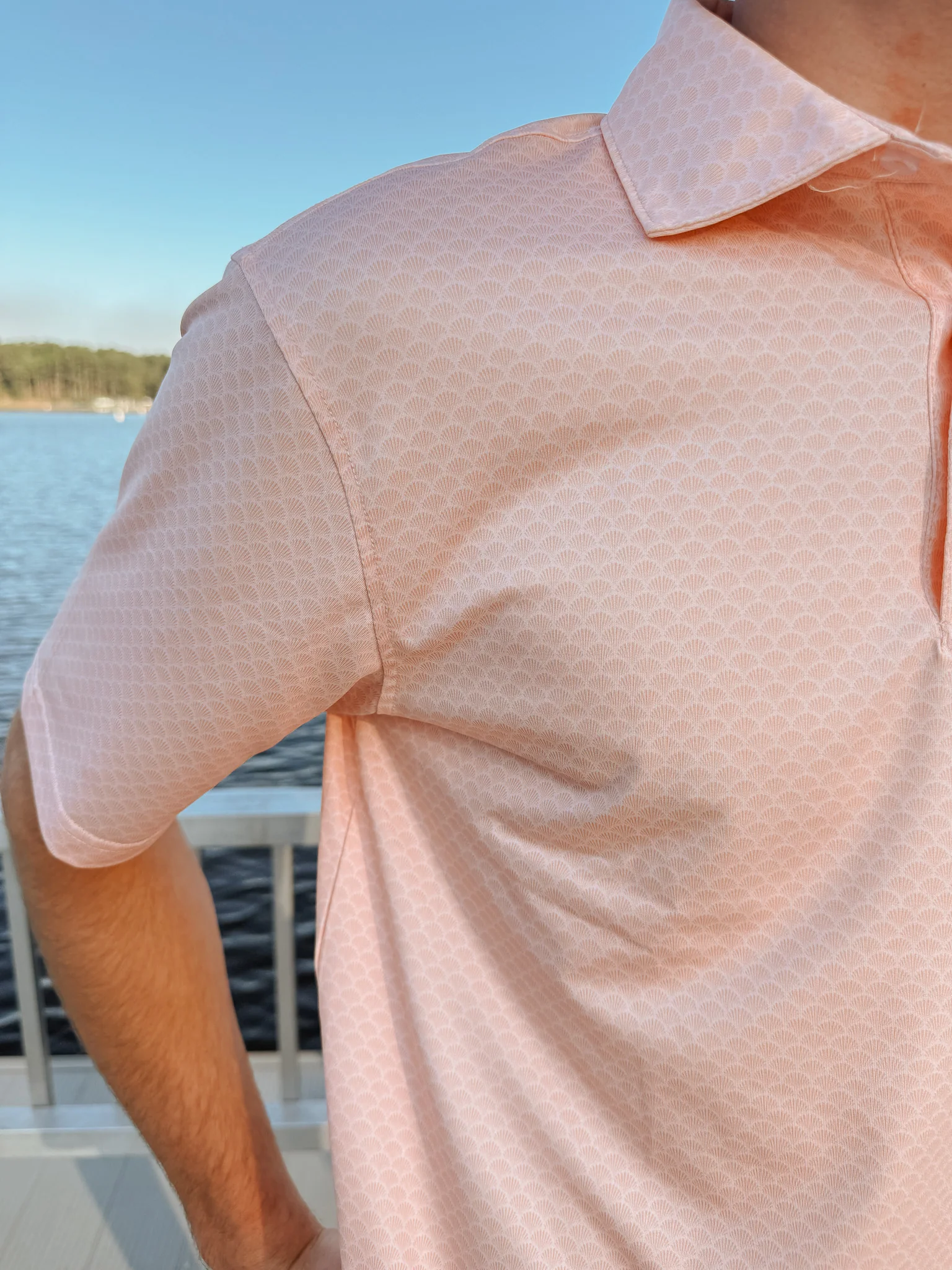 Southern Marsh Flyline Performance Polo - Shell Shock - Image 4
