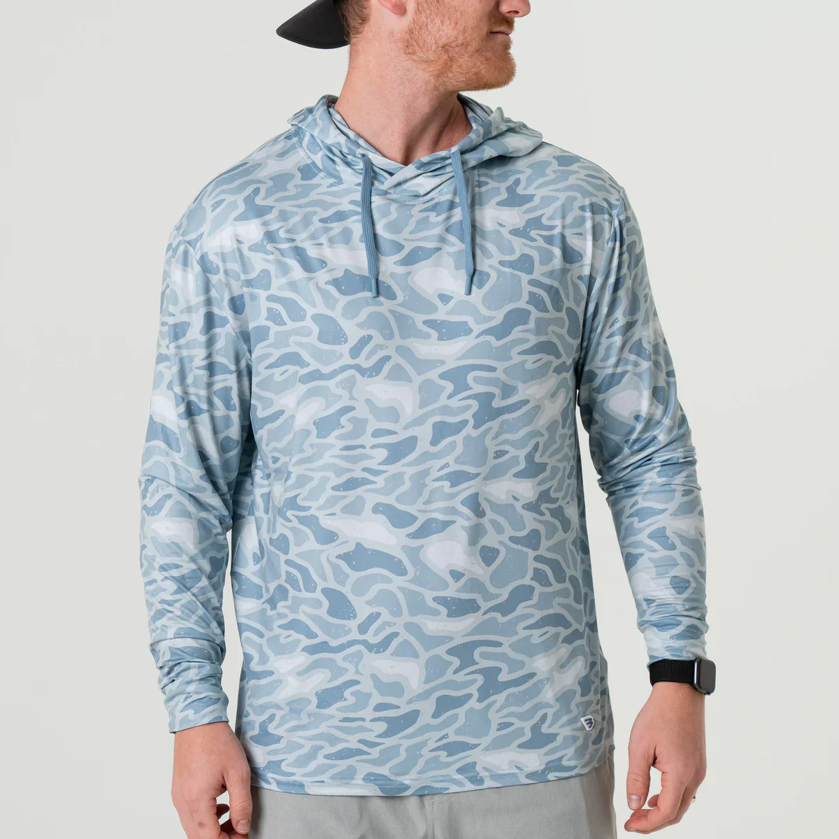 Men's Burlebo Performance Hoodie - Seaside Camo - Image 6