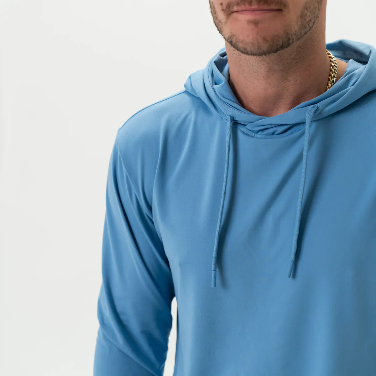 Men's Burlebo Performance Hoodie - Steel Blue - Image 4