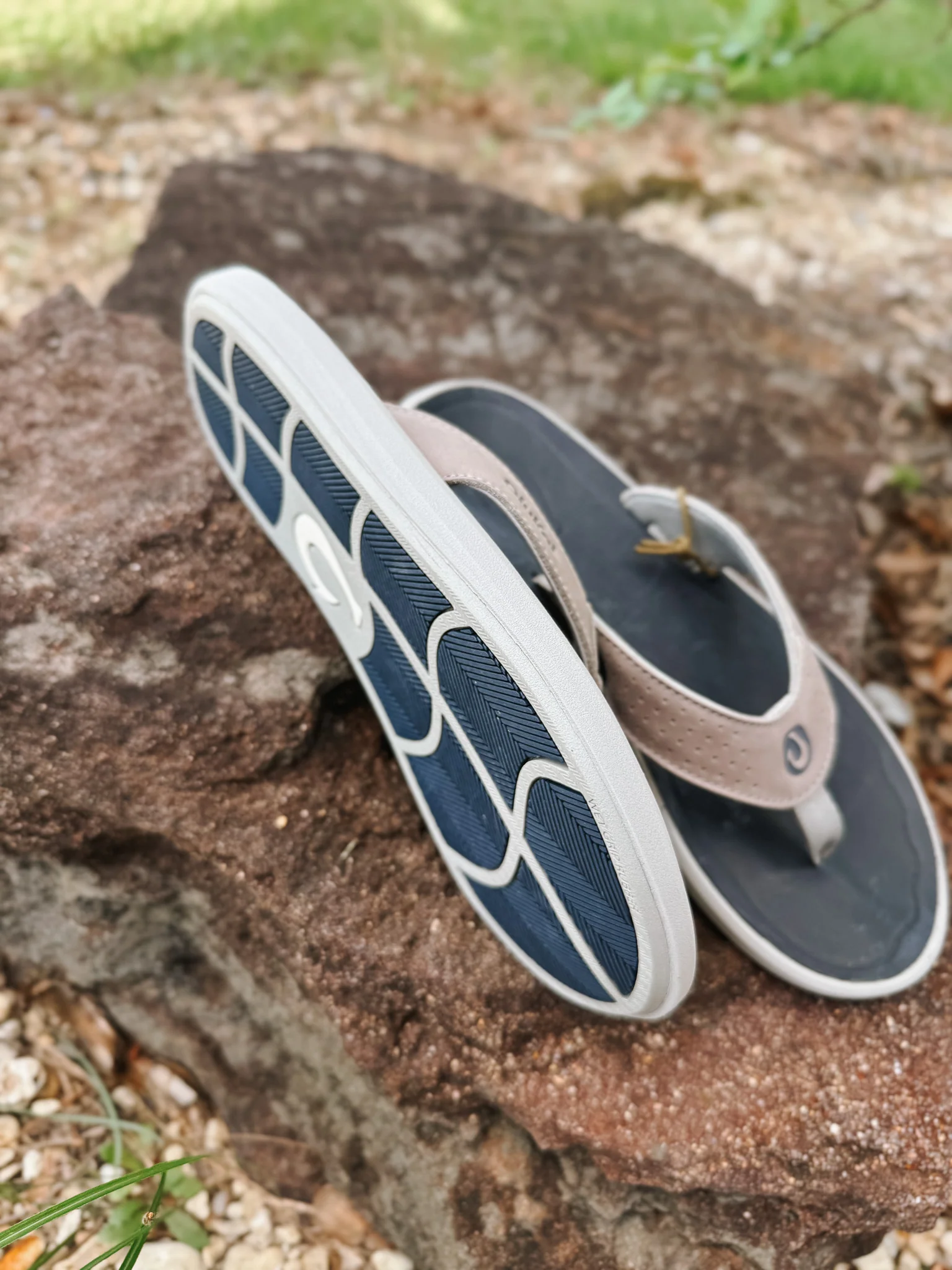Men's Olukai Pili Sandals in Ash/Mood Indigo - Image 16