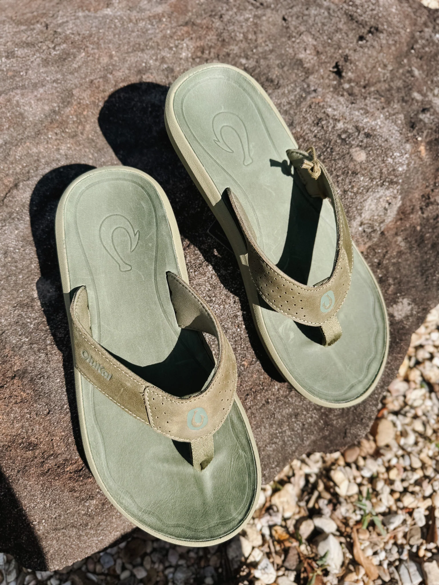 Men's Olukai Pili Sandals in Desert Moss/Deep Green - Image 9