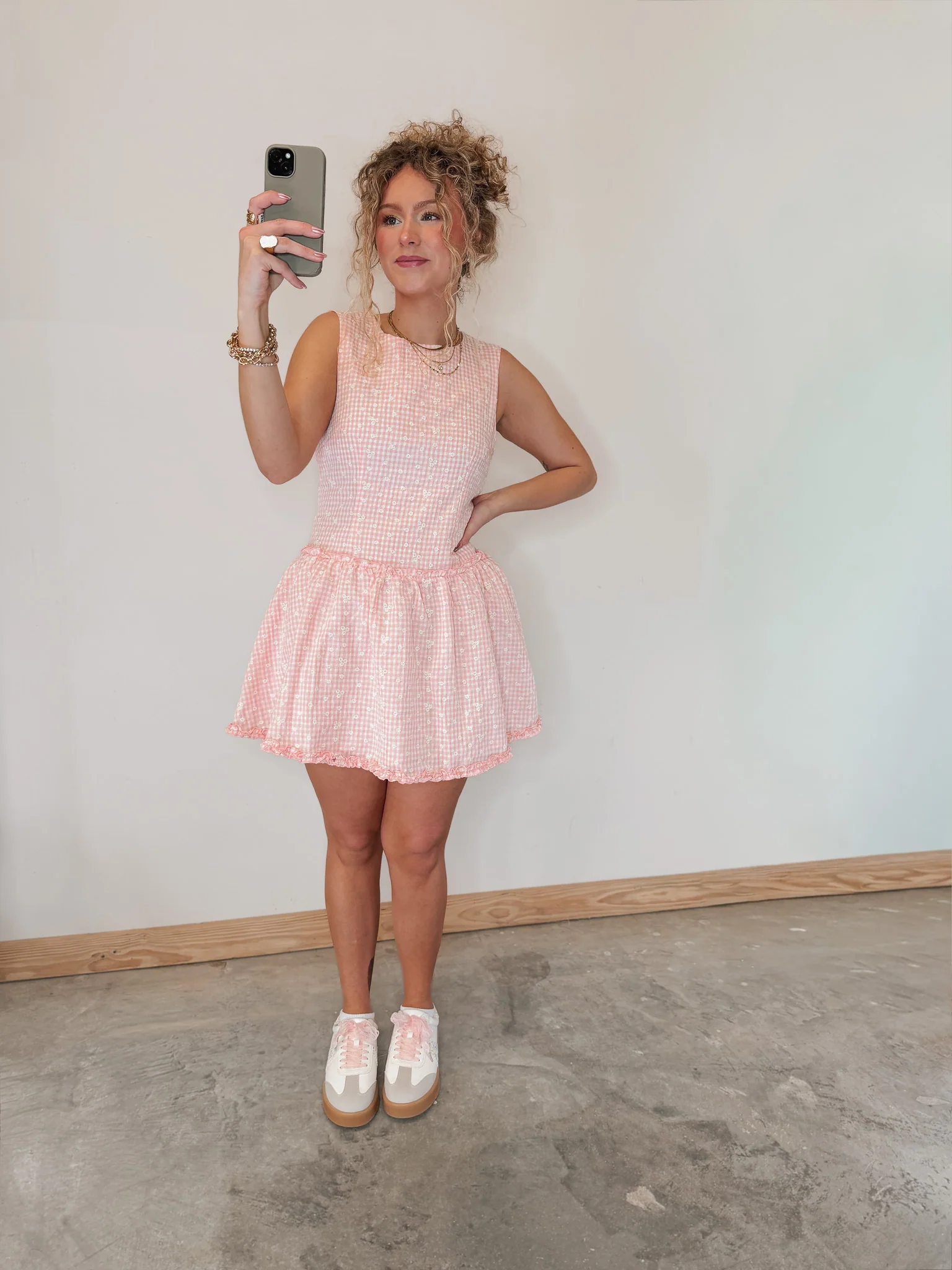 Vacay All Day Pink Gingham Dress - Image 2