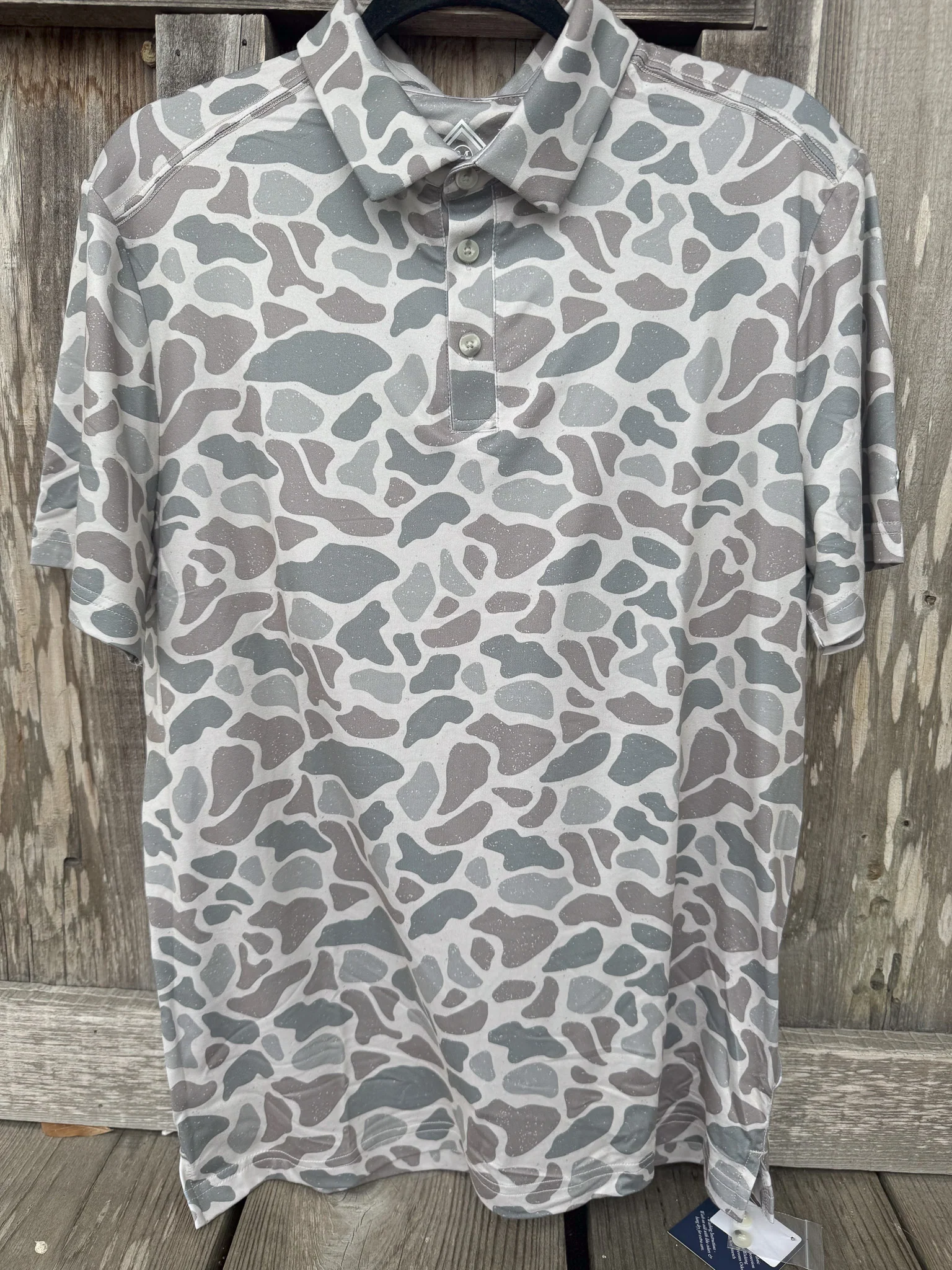 Men's Burlebo Performance Polo in Classic Deer Camo - Image 6